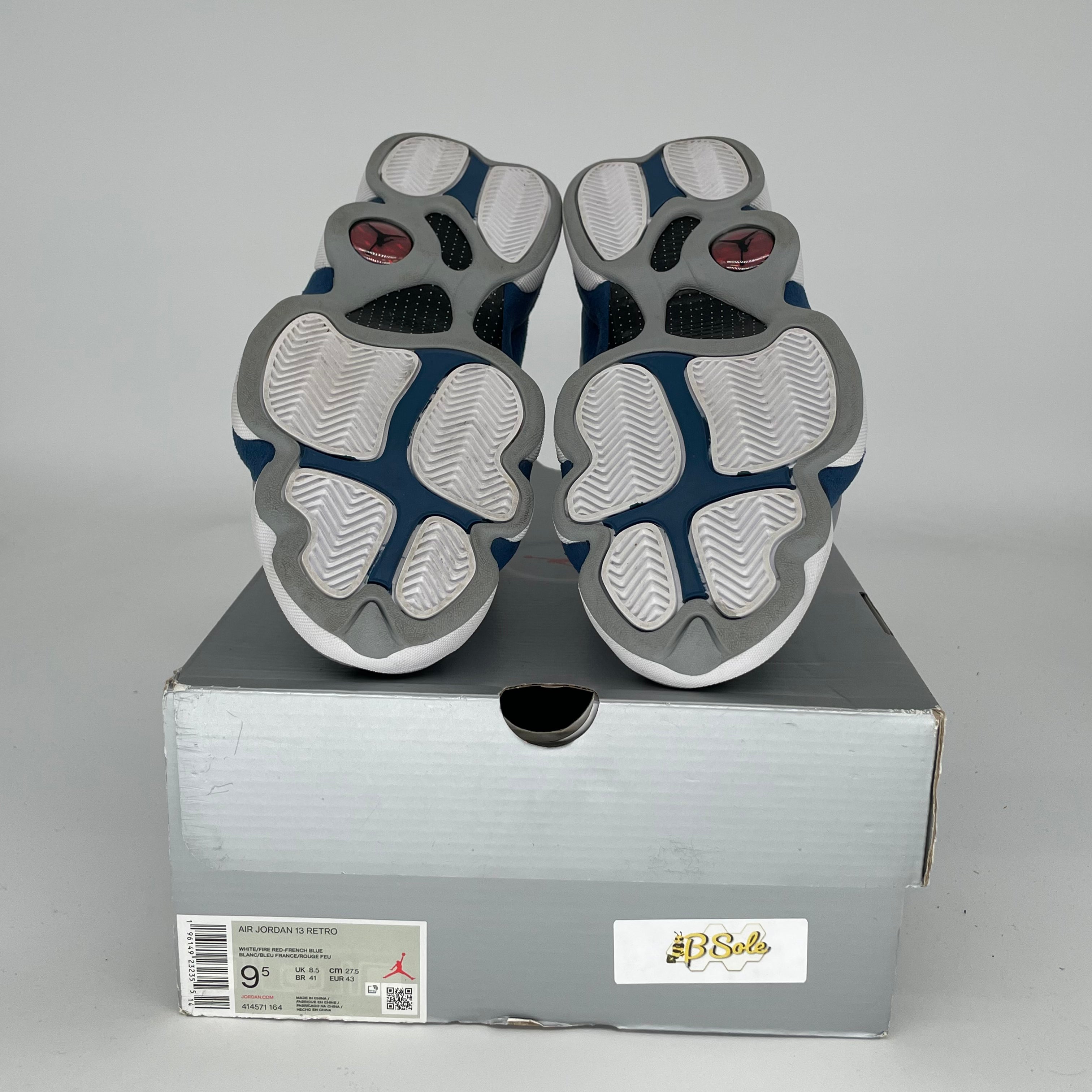 Original Air Jordan 13 Retro 'French Blue' Men's Basketball Shoes Size 9.5 (414571-164) - Perfect for Streetwear & Court Performance