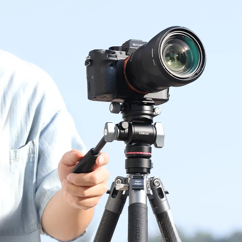 Ulanzi U 190 Pro Fluid Video Head Tripod Mount - Professional 360° Smooth Pan/Tilt Head for DSLR Camera, Smartphone, Action Cam - Perfect for Vlogging, Travel Filming & Live Streaming