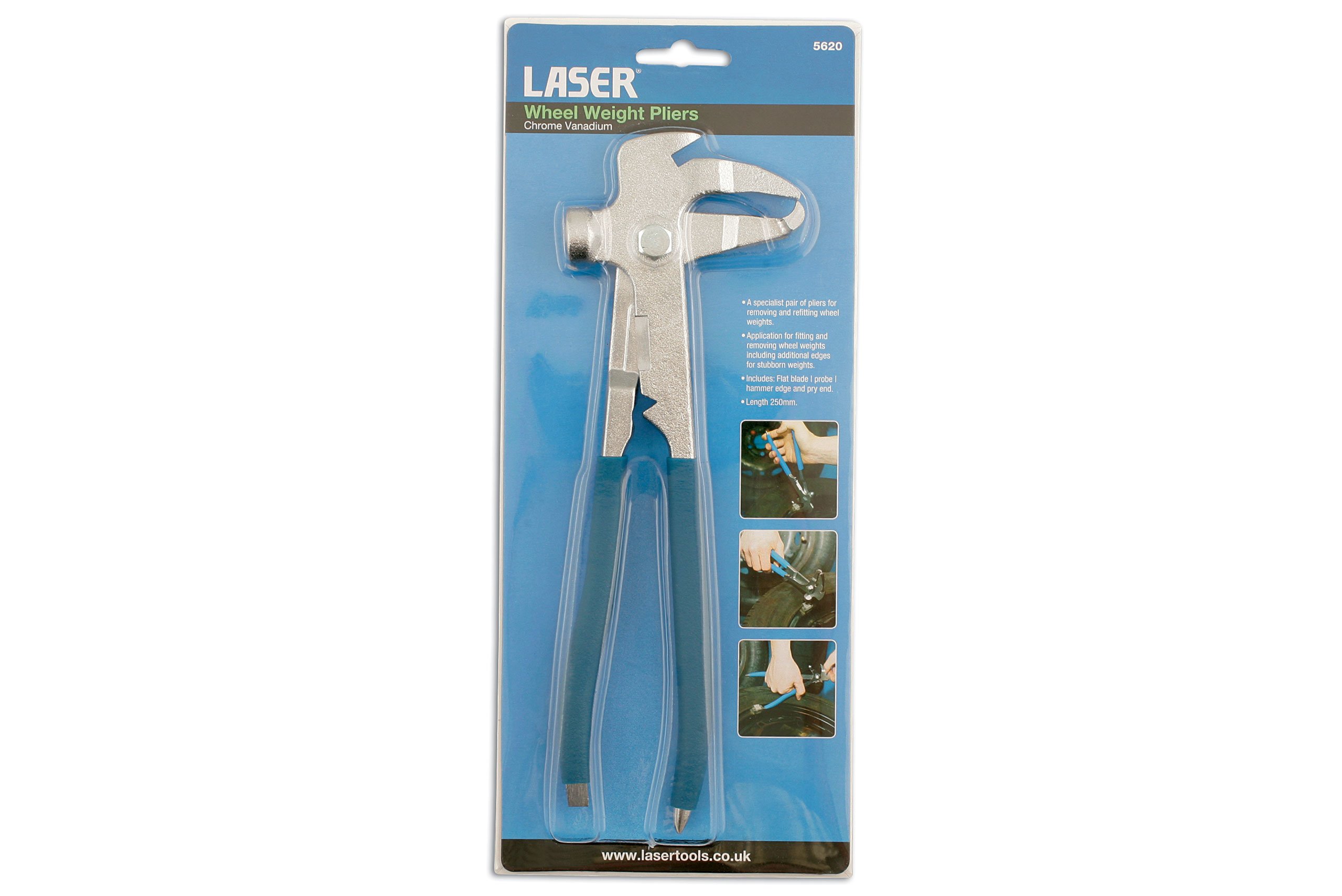 Laser 5620 Wheel Weight Pliers - Professional Tire Balancing Tool for Auto Repair & Maintenance - Perfect for Mechanics, DIY Enthusiasts & Tire Shops