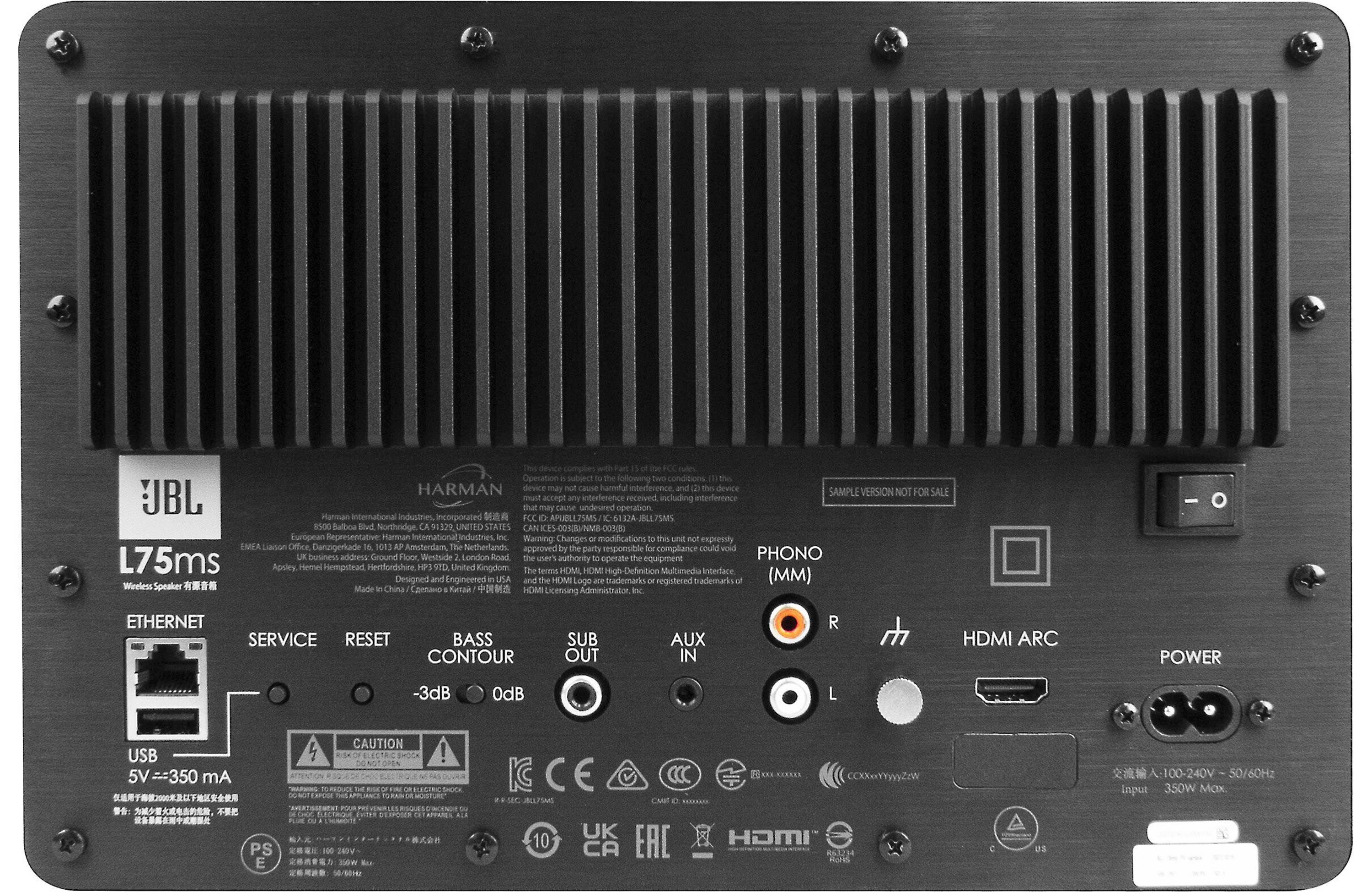 JBL L75MS Black Edition High-Fidelity Integrated Music System with Bluetooth - Premium Home Audio for Living Room, Parties & Entertainment