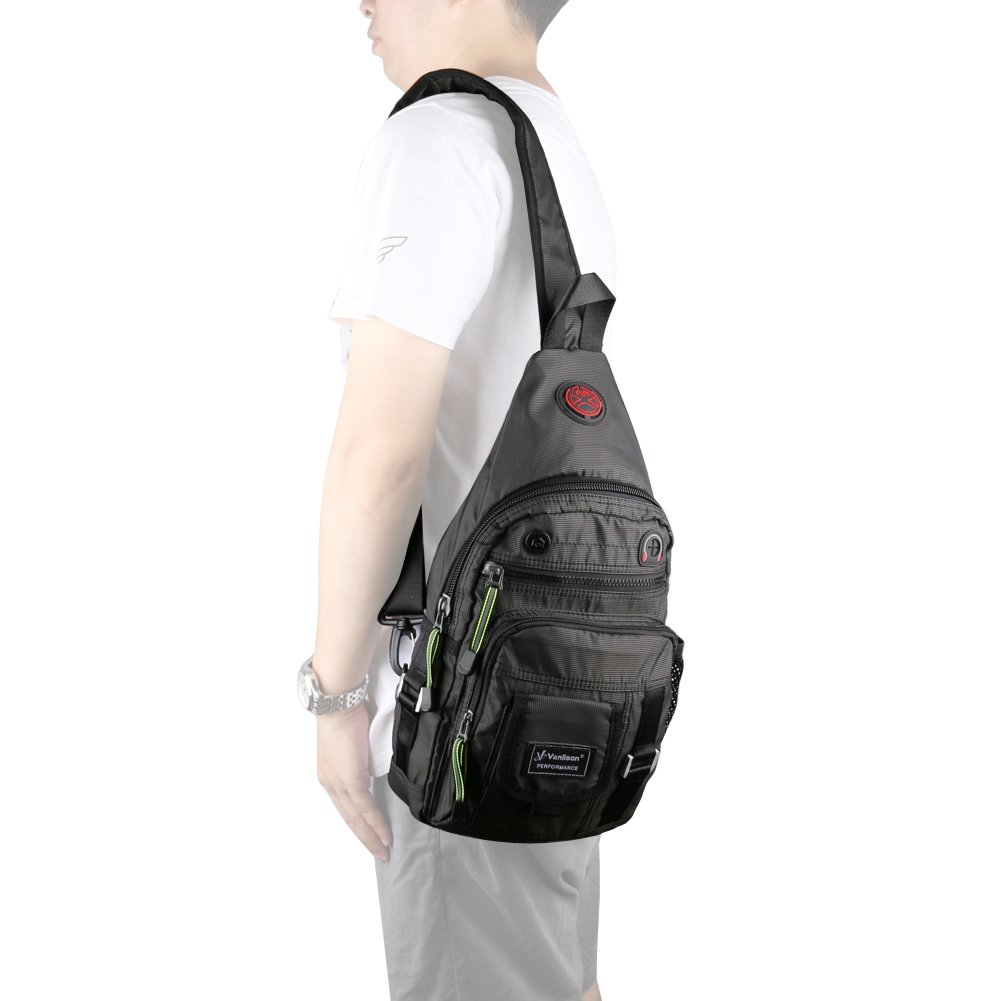 Stylish Unisex Crossbody Sling Backpack - Durable Waterproof Shoulder Bag for Men & Women (Black) - Perfect for Travel, Hiking & Everyday Use