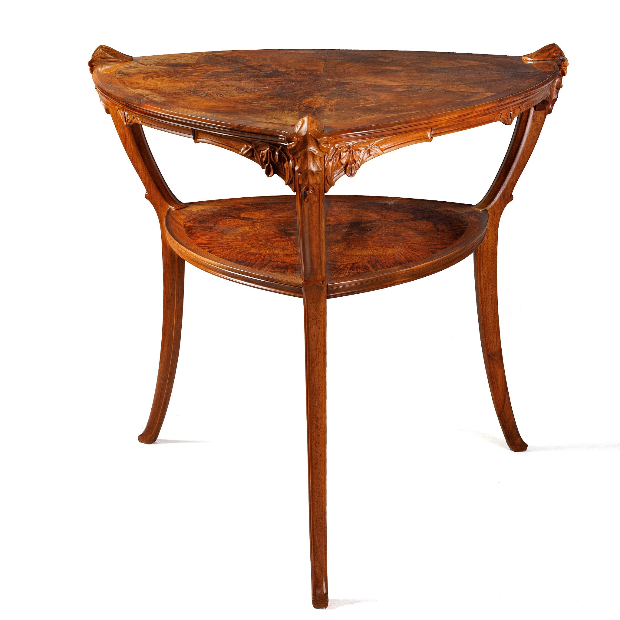 Lucien Lévy Dhurmer Expandable Two-Tier Card Table - Solomon Seal Design - Perfect for Game Nights, Dining & Small Space Living
