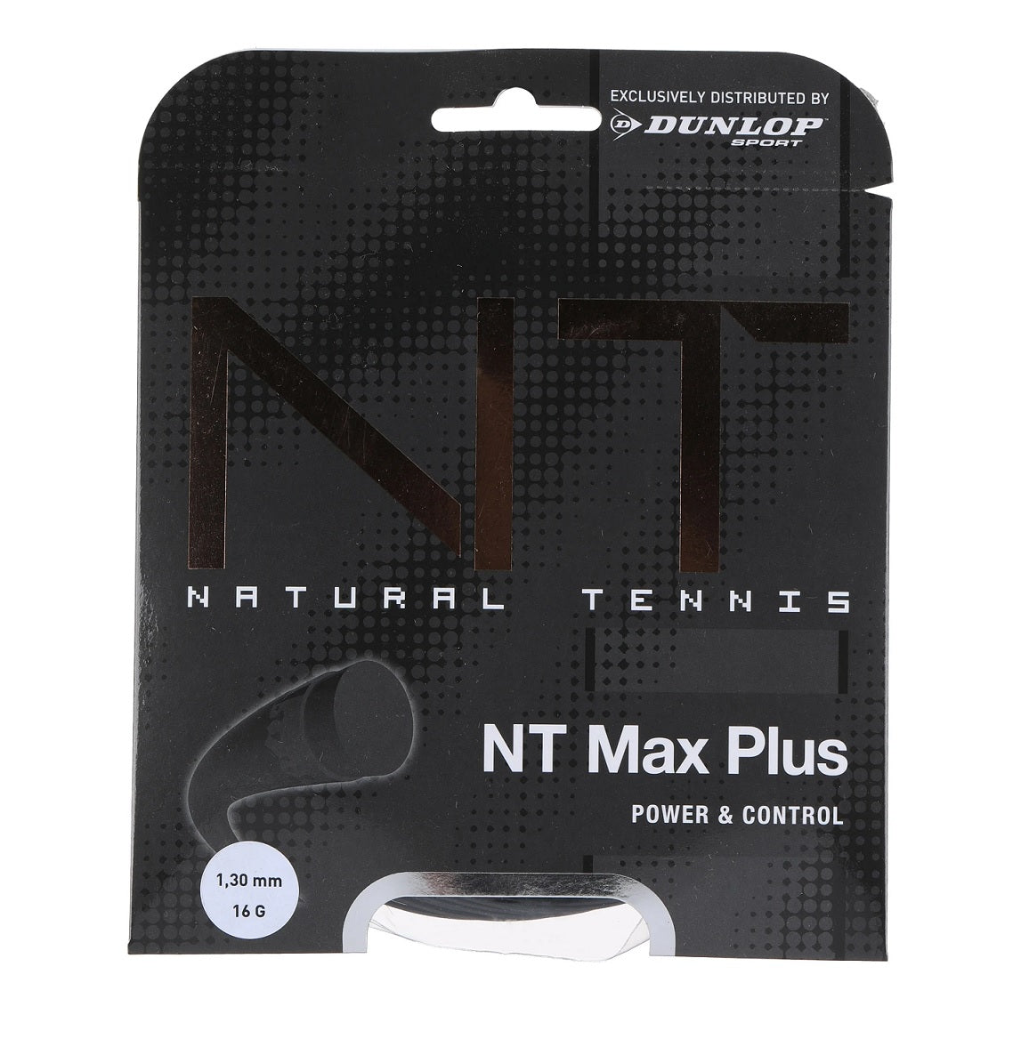 Dunlop NT Max Plus 16/1.30 Tennis String (Black) | High-Performance Tennis Racket String for Enhanced Control & Durability | Perfect for Competitive Play & Training Sessions