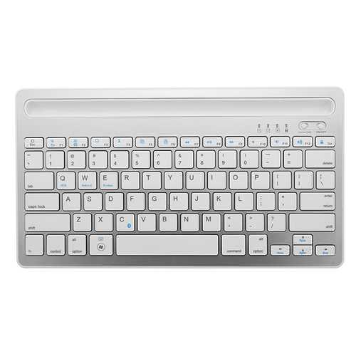 Dual Channel Bluetooth Wireless Keyboard - Ultra Thin Portable Keyboard for Phones, Tablets, iPad - Perfect for Home, Office & Travel Use