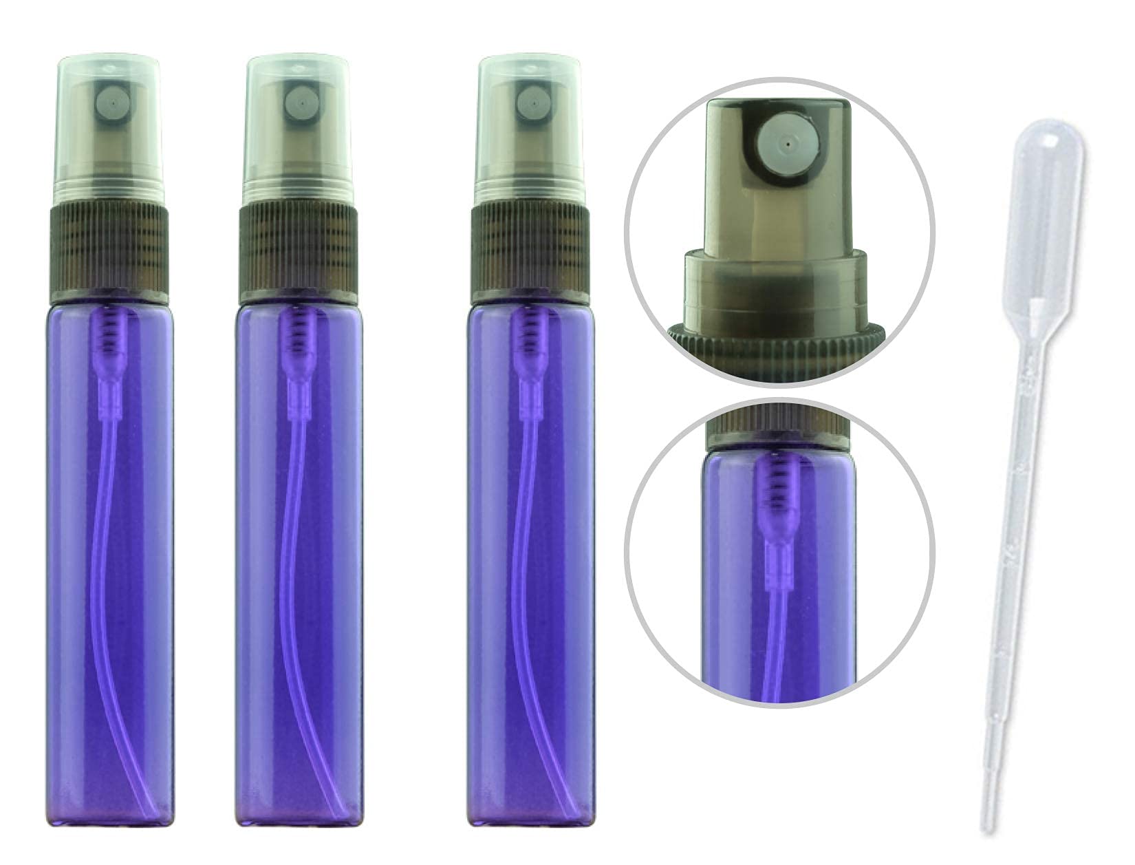 20 Pack 10ML Refillable Travel Perfume Spray Bottles - Portable Empty Atomizer for Hydrating Mist, Essential Oils & Fragrances - Bulk Set (Purple) | Perfect for Gym, Travel, Purse & Home Use