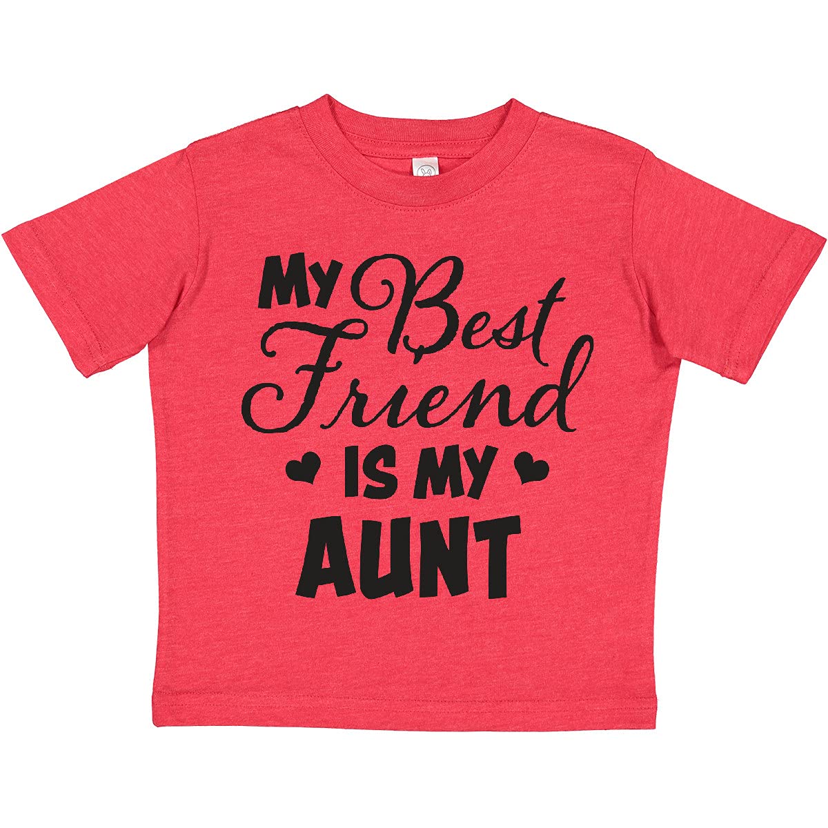 My Best Friend is My Aunt with Hearts Toddler T-Shirt - Cute Gift for Nieces & Family Bonding Moments