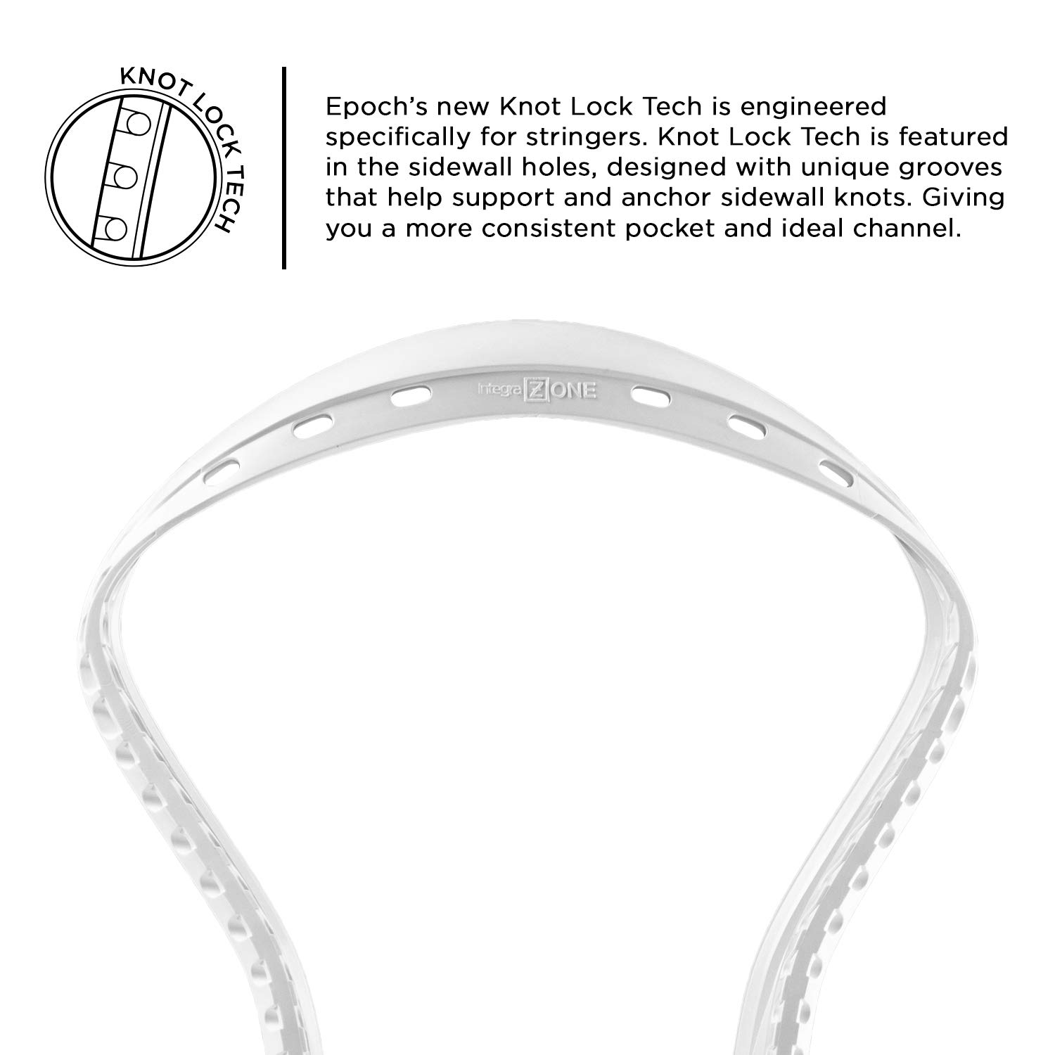 Epoch Integra Z-One Unstrung Lacrosse Head - Lightweight & Durable for Attack & Midfield Players - Perfect for Training & Competitive Games