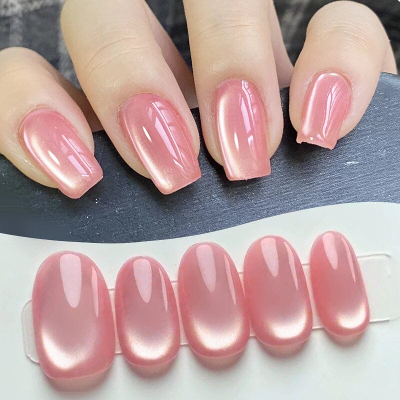 Pink Glass Cat Magnetic Gel Nail Polish - 10ml MY52 by Freedom Land - Perfect for Nail Art & Salon Manicures