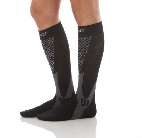 MoJo Recovery & Performance Sports Compression Socks for Men & Women - Black Small - Improve Blood Circulation & Reduce Muscle Fatigue - Perfect for Running, Hiking, Travel & Post-Workout Recovery