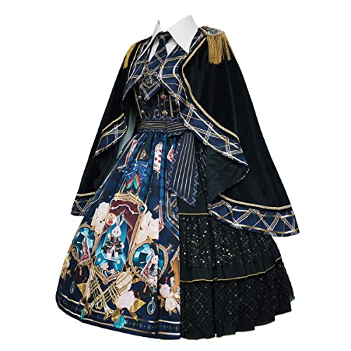 Slip Dress+shirt+cloak(blue)