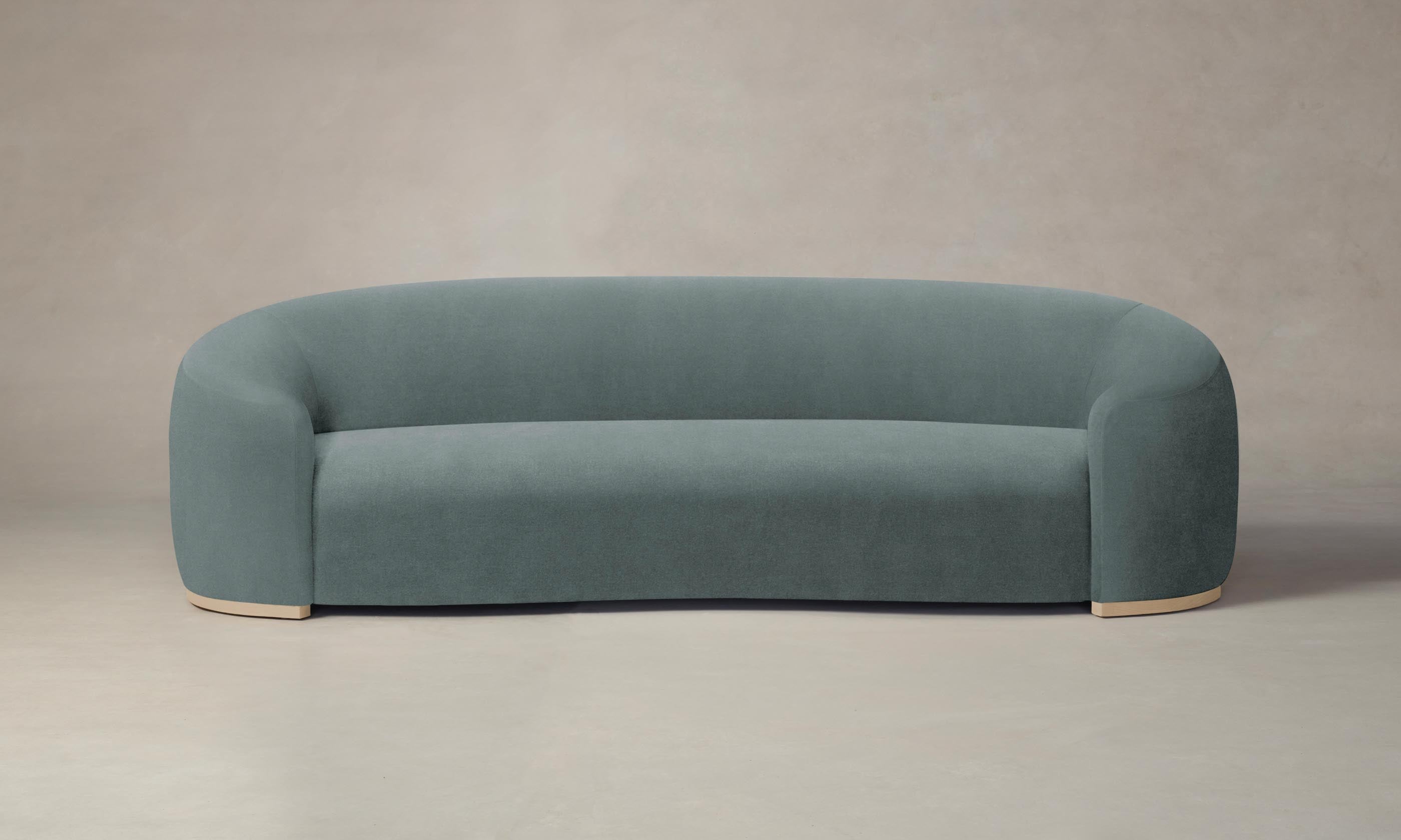 Chelsea Sofa - Performance Velvet Seafoam Green Upholstered Modern Living Room Couch for Small Spaces & Apartments