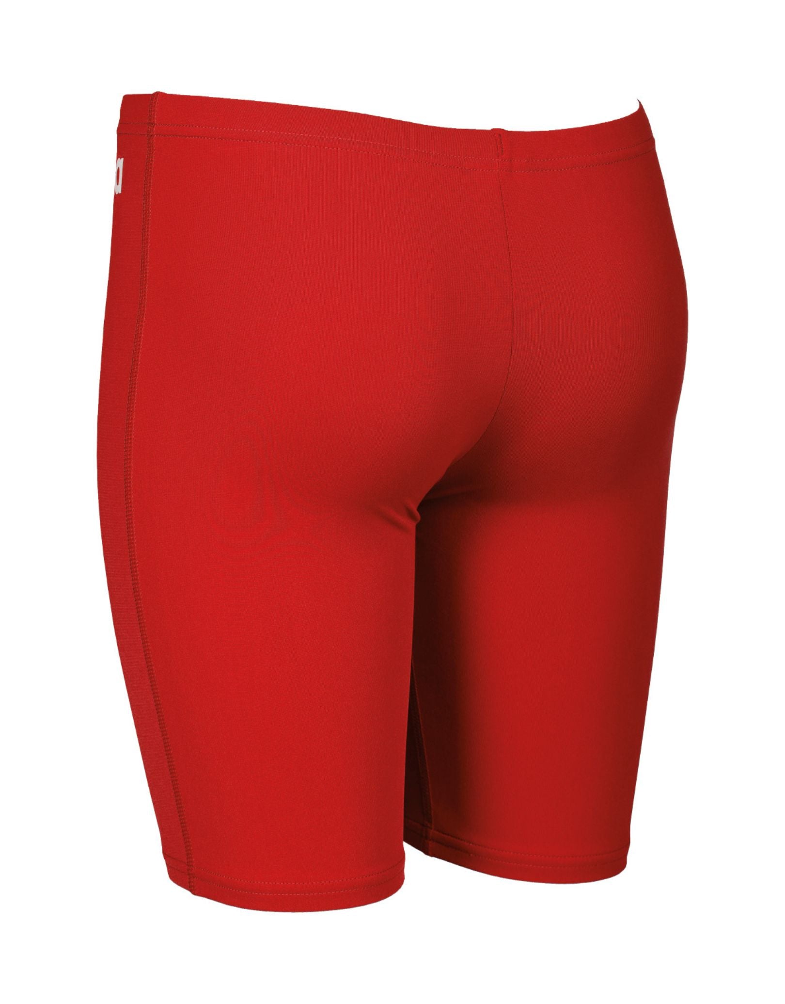 Boys Team Solid Swim Jammer - Red/White | Competitive Swimwear for Kids | Perfect for Swim Practice, Lessons & Water Sports