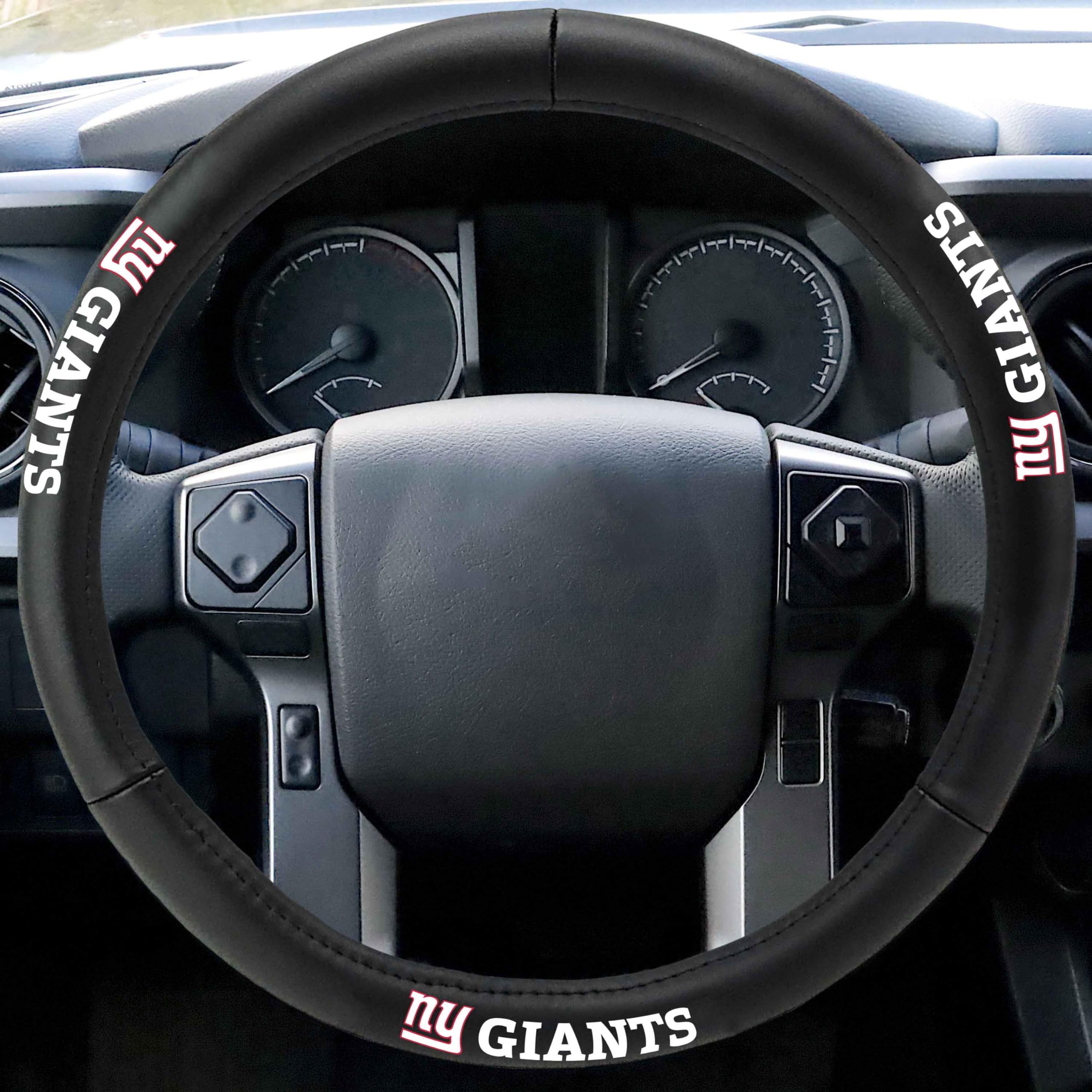 NFL Giants Genuine Leather Steering Wheel Cover 15
