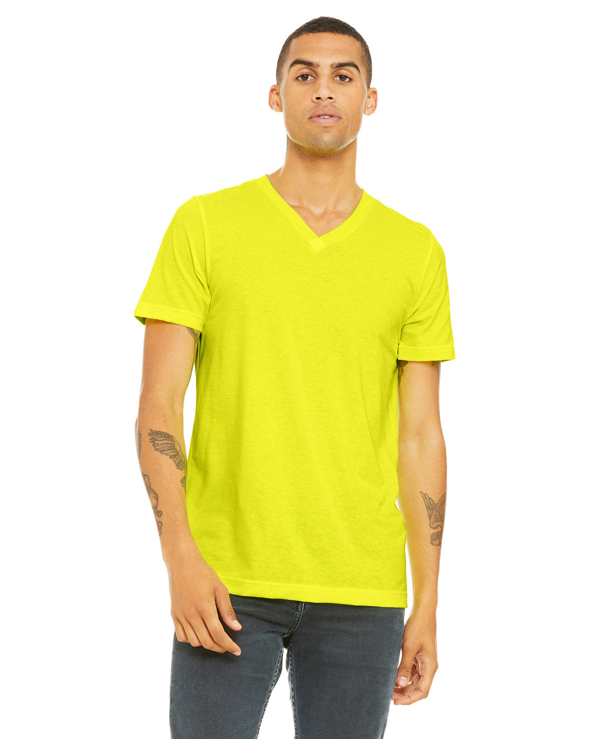 Bella + Canvas 3005 Unisex Jersey Short Sleeve V-Neck T-Shirt - Soft Cotton Tee for Men & Women - Perfect for Casual Wear, Screen Printing, and Everyday Comfort