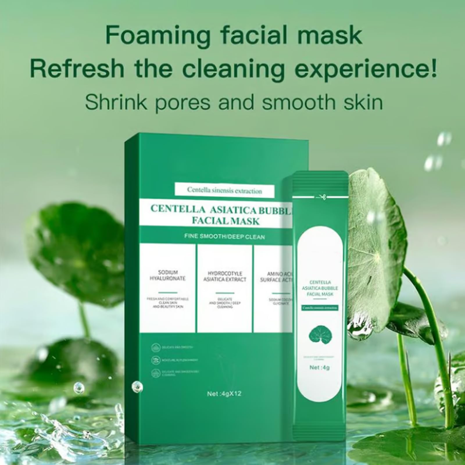 Natural Organic Avocado & Green Tea Matcha Deep Cleansing Bubble Mask - Blackhead Remover & Anti-Wrinkle Treatment for Soft Glowing Skin | 1PC | Perfect for Spa Day & Skincare Routine