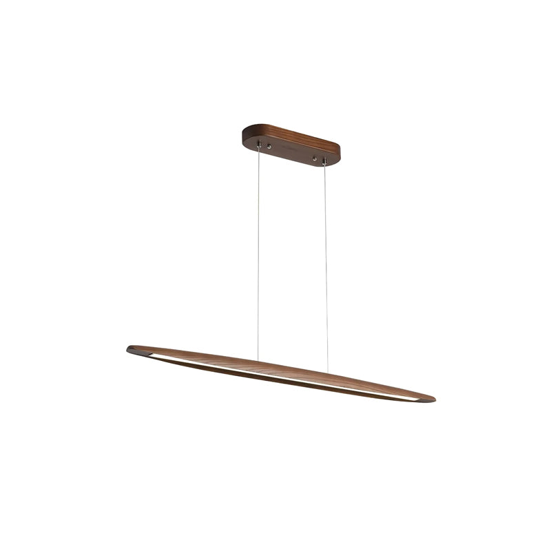 Modern Wooden Horizontal Pendant Light Fixture - Farmhouse & Industrial Style Ceiling Lighting for Kitchen Island, Dining Room, Bar Counter