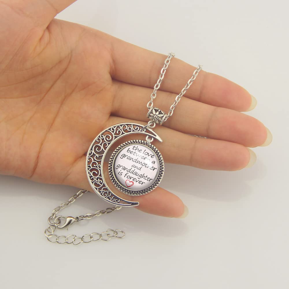 Charming Crescent Moon Necklace for Women - Grandmother & Granddaughter Matching Jewelry, Perfect Gift for Birthdays, Anniversaries & Family Celebrations