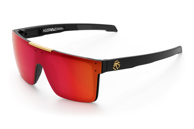 Performance Quatro Sunglasses - Sunblast Red/Orange Z87+ Safety Glasses for Outdoor Sports, Cycling & Running - UV Protection & Impact Resistant
