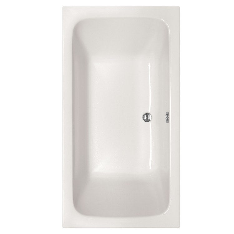 Kira Drop-In White Rectangle Acrylic Air Tub with 6 Jets - 60 x 32 x 19.5 Inch - Designer Collection for Luxury Bathroom Spa Experience