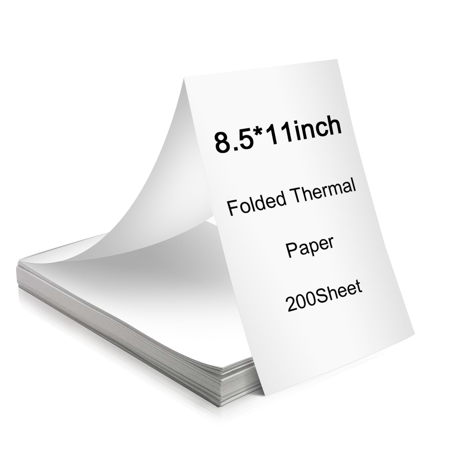 8.5 x 11 Inch Thermal Printer Paper (200 Sheets) - Compatible with A80/A81 Portable Thermal Printers | Automatic Folded Printing Paper Feed | Ideal for Shipping Labels, Receipts & Barcode Printing