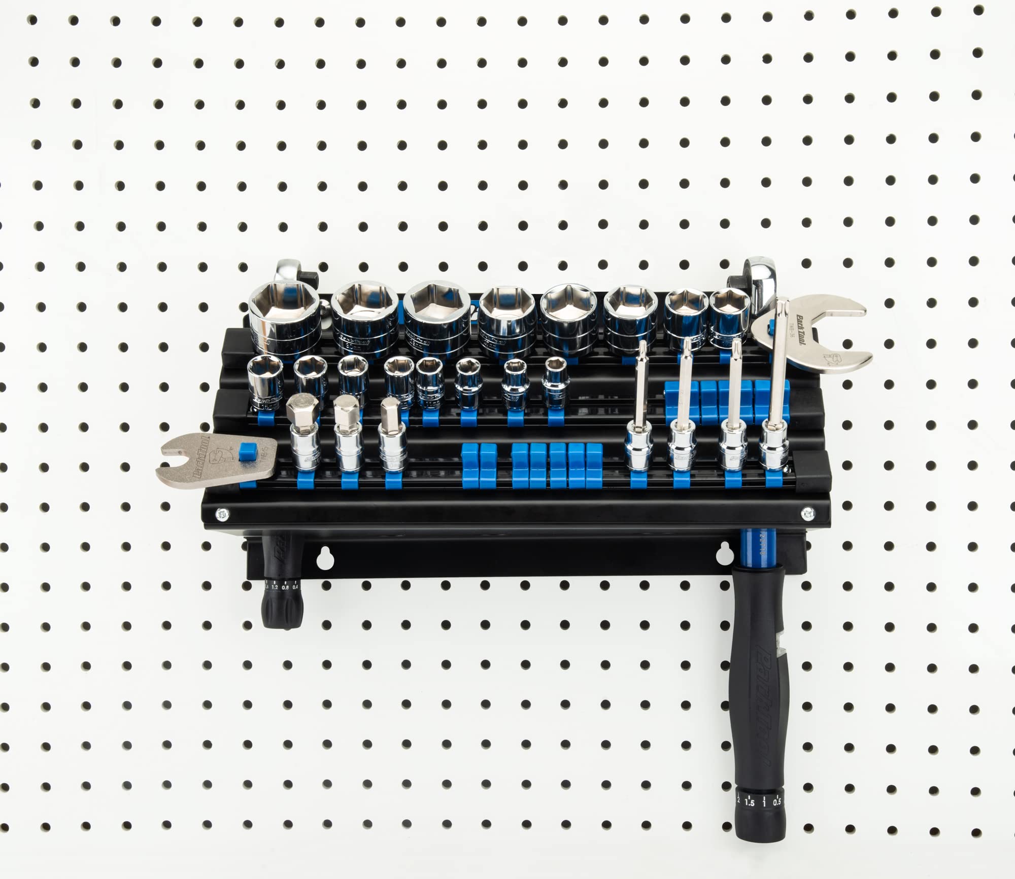 Park Tool JH-3 Wall-Mounted Socket Bit and Torque Tool Organizer | Bike Repair Tool Storage | Perfect for Home Garage & Professional Bike Shops