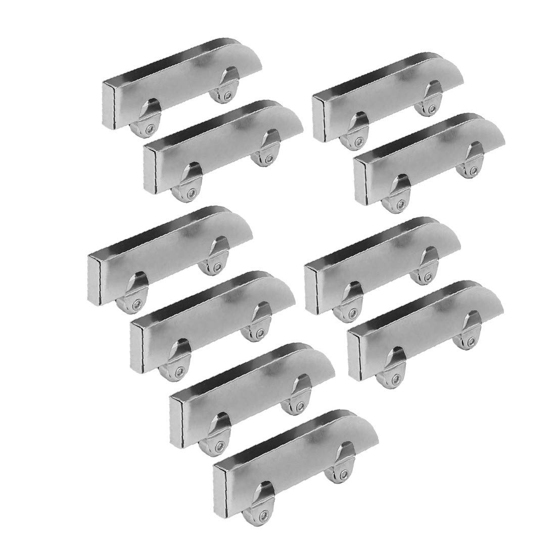 X-DREE 5mm Groove Width Twin Wheels Sliding Rollers for Glass Showcase - 10pcs Set | Smooth Sliding Glass Door Pulley System for Display Cabinets, Retail Stores & Home Furniture