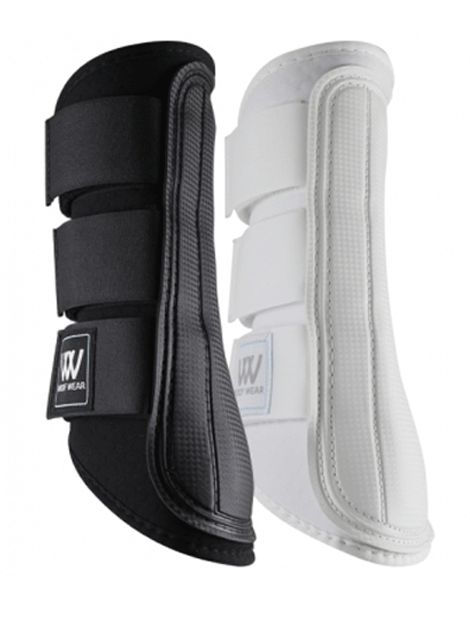 Woof Wear Double Lock Brushing Boots for Horses - Black Equine Leg Protection for Training & Riding - Durable Stable Boots for Jumping & Dressage