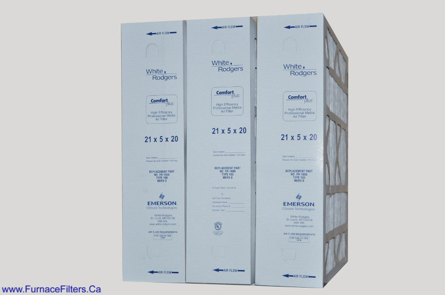 Sears Kenmore 20x21x5 Furnace Air Filters - 3 Pack by White Rogers - MERV 8 HVAC Replacement Filters for Home Heating & Cooling Systems