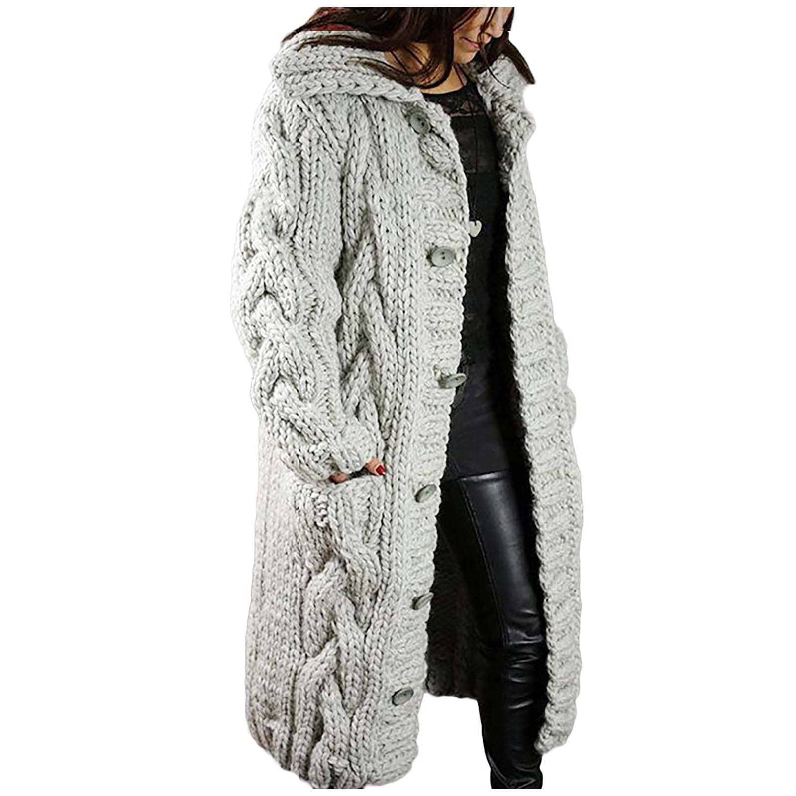Women's Lightweight Knit Cardigan with Puff Sleeves - Casual Slouchy Sweater Jacket for Layering, Office Wear & Spring Outfits