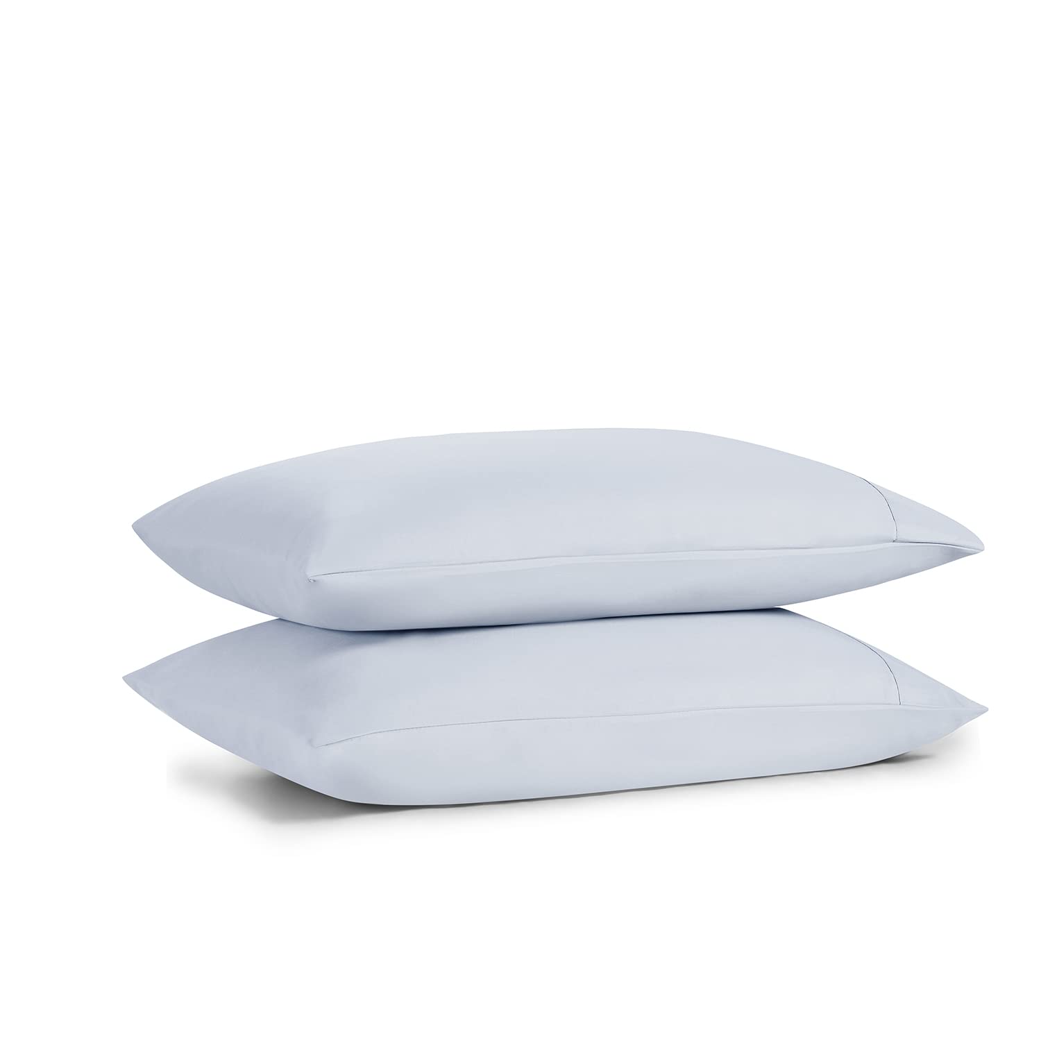 Premium Soft Queen Size Pillowcases Set of 2 - Breathable Standard Pillow Covers for Bedroom & Guest Room - Ice Blue Cooling Bedding Accessories for Hot Sleepers & Allergies Relief