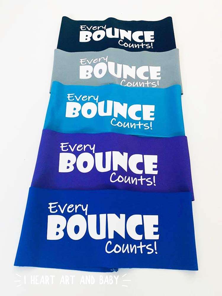 5 Pack Unisex Kids Headbands for Bounce House & Trampoline Parties - Multi-Blue Athletic Headgear for Birthday Party Favors & Active Play - Perfect for Sports, Gym, and Outdoor Activities