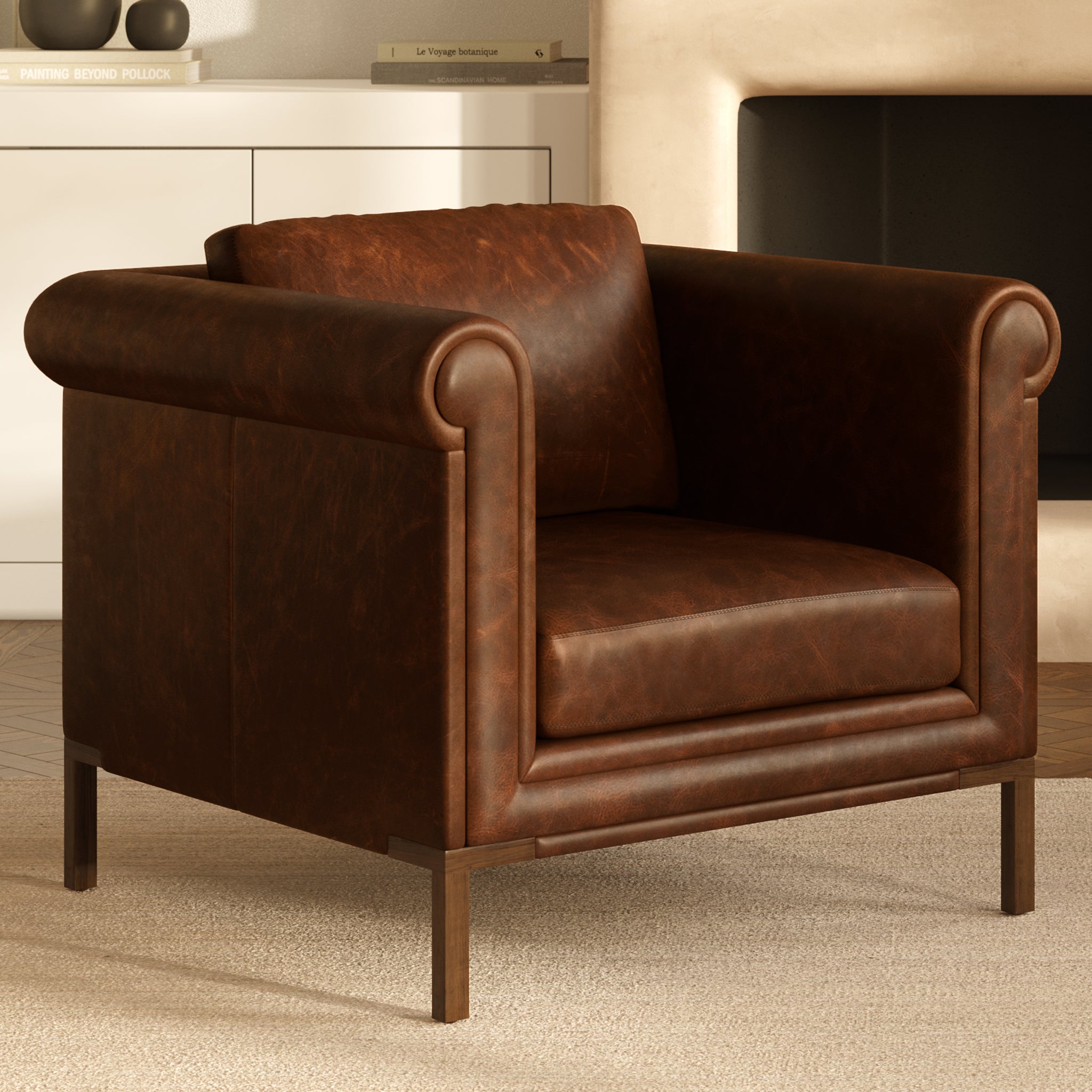 Bruges Lounge Chair - Modern Comfortable Accent Chair for Living Room, Bedroom & Office - Perfect for Relaxing, Reading & Lounging