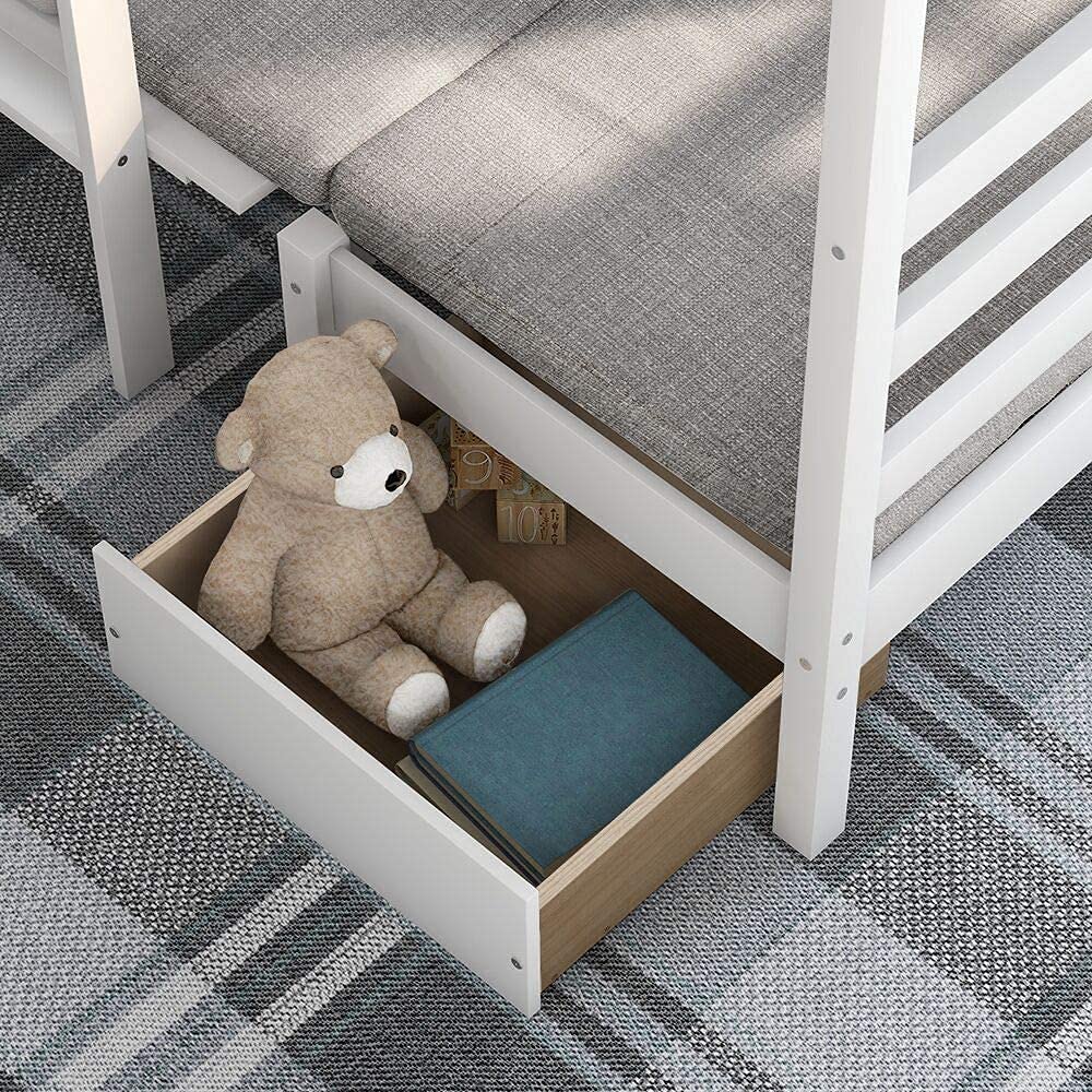 Twin Wood Loft Bed with Storage Drawers & Desk - Convertible Kids & Teens Bed Frame, No Box Spring Needed - Perfect for Small Bedrooms, Dorms & Space-Saving Solutions