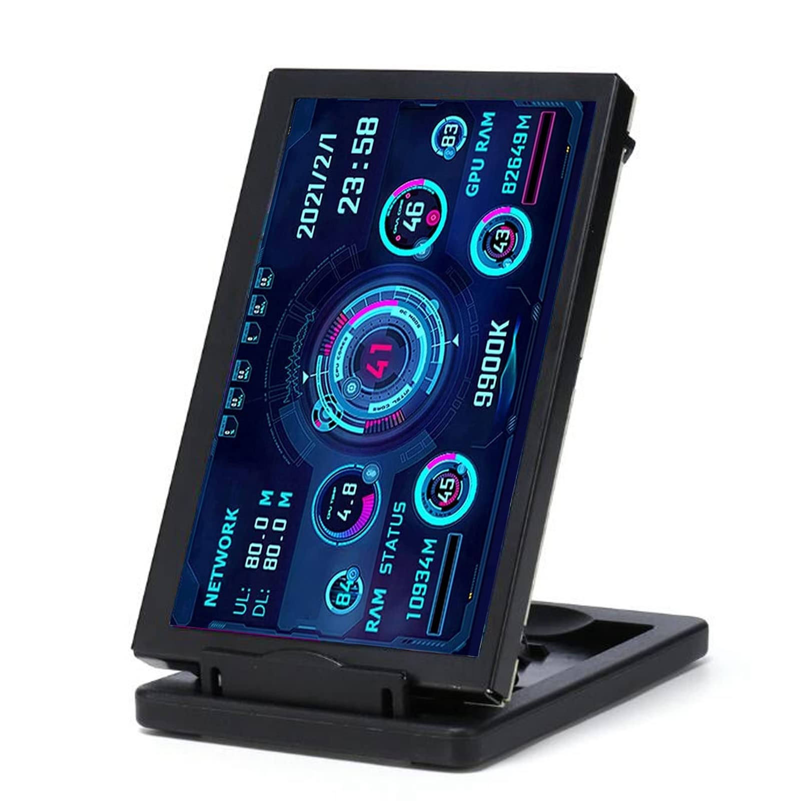 GOWENIC 5inch IPS Computer Temperature Monitor - Mini PC Hardware Status Display with Multi System Support | Perfect for Gaming Rigs, Home Office & Server Monitoring