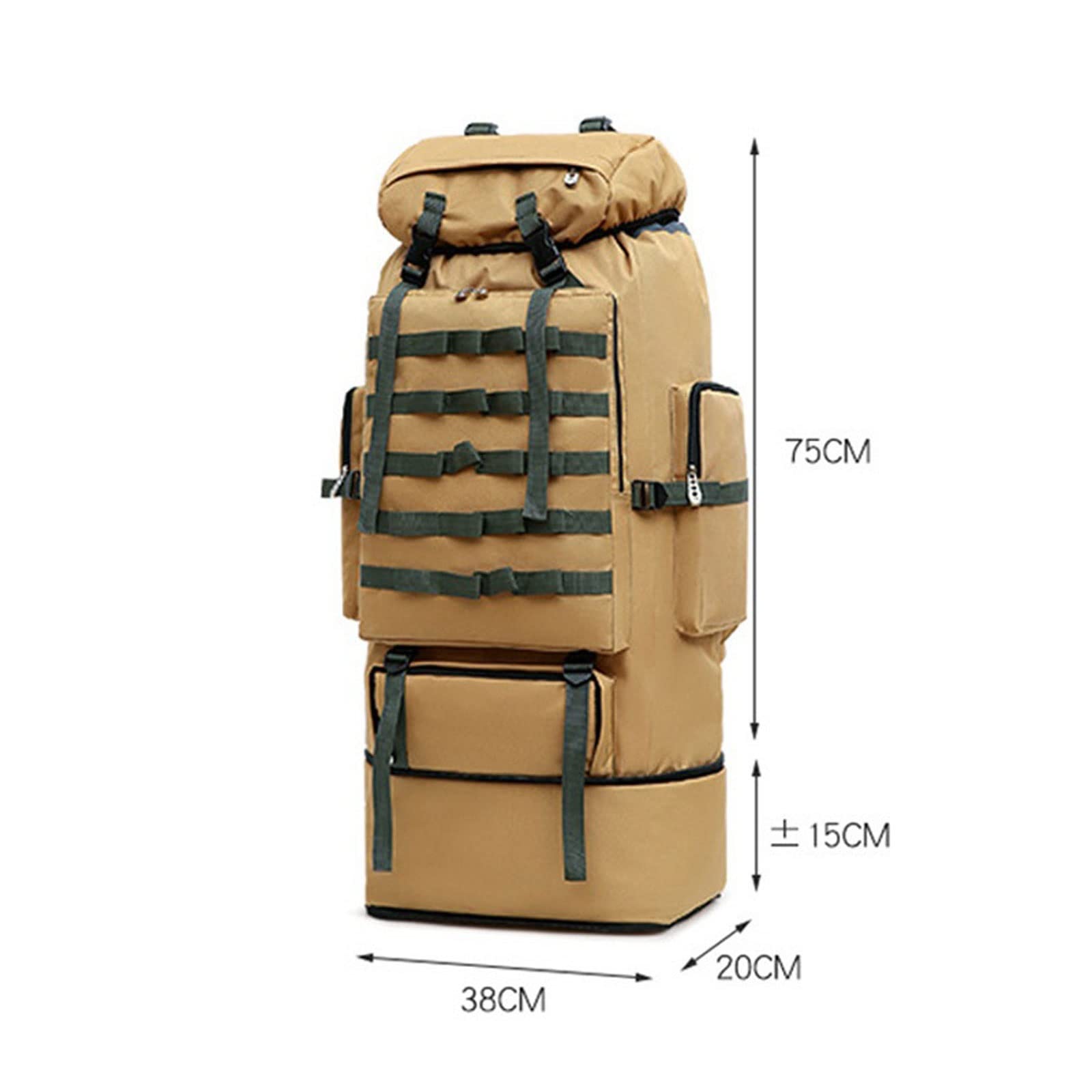 GIFYY Men's Waterproof Canvas Toiletry Bag - Large Capacity Travel Backpack for Outdoor Sports, Hiking, Climbing & Camping - Durable Camouflage Rucksack for Gym, Work & Weekend Getaways