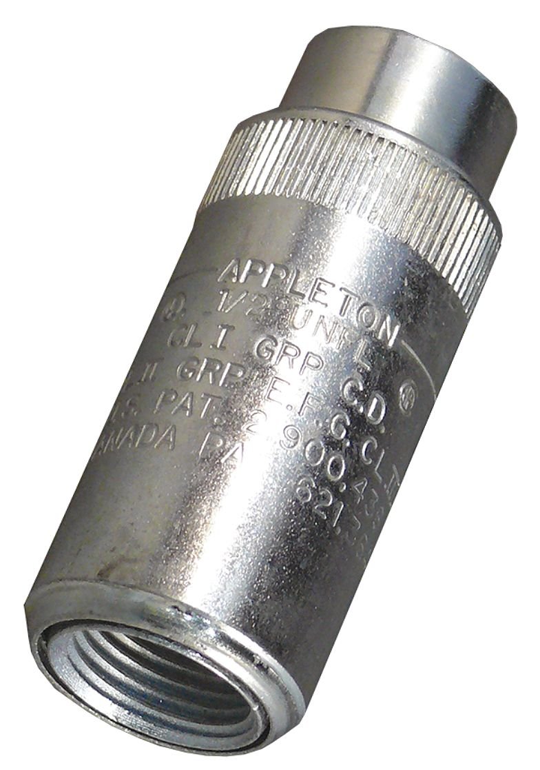 APPLETON UNFL75 Female EXP PR Union Connector - Long Length for Industrial Electrical Wiring & Panel Installations