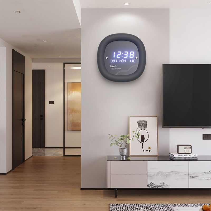 Modern Simple Digital Wall Clock with Date & Temperature Display - Perfect for Home, Office, and Kitchen Use