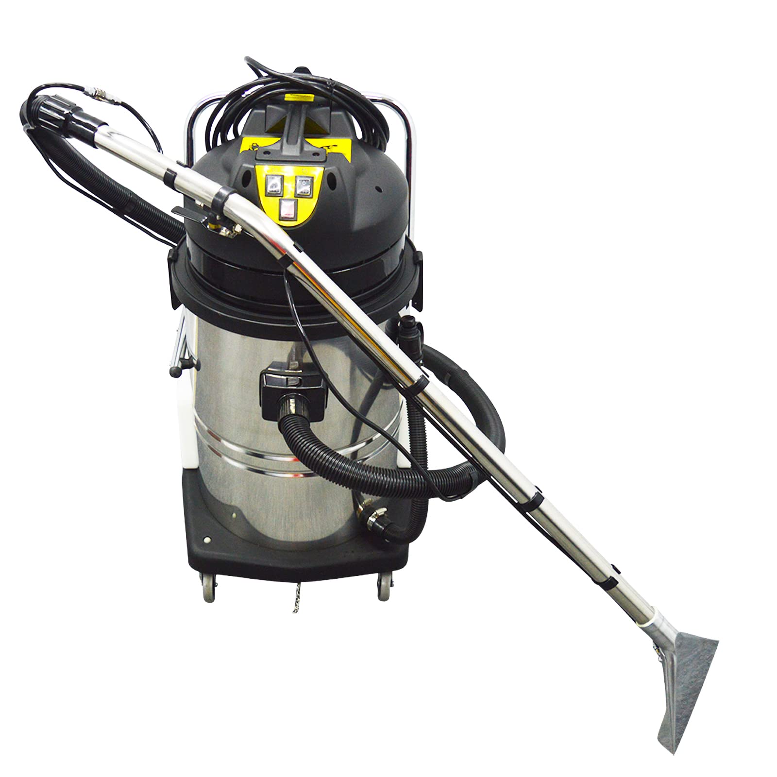 Powerful 16Gal/60L Upright Carpet Cleaner Machine with Telescoping Wand - 110V Canister Vacuum for Deep Cleaning - Perfect for Home, Office & Pet Hair Removal