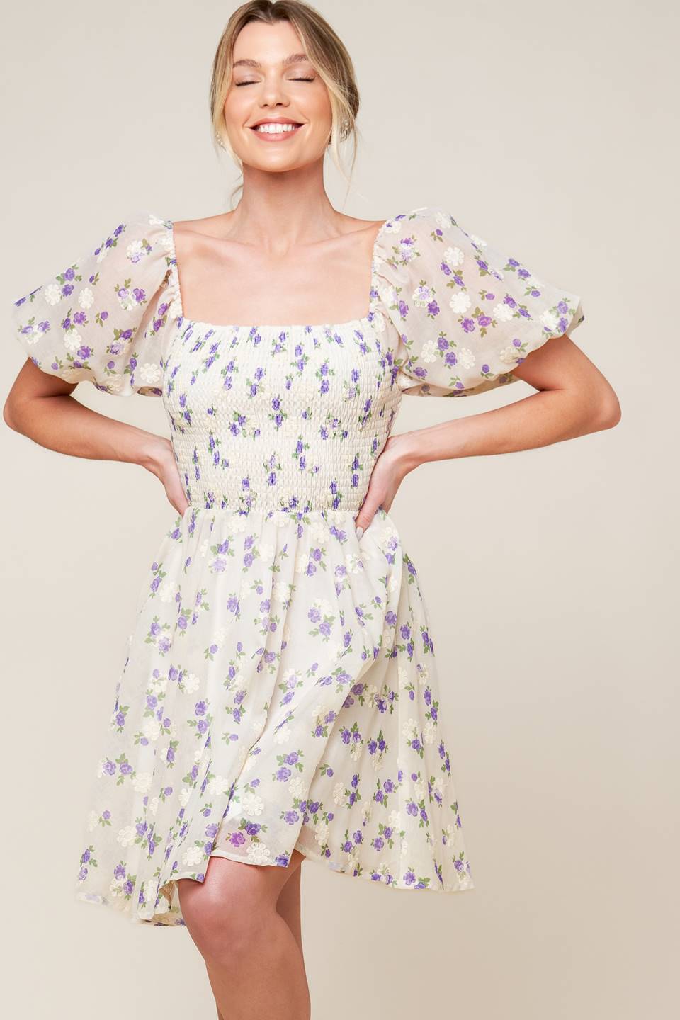MAKING CONNECTIONS Mini Dress in Cream | Final Sale | Perfect for Date Night, Cocktail Parties & Summer Weddings