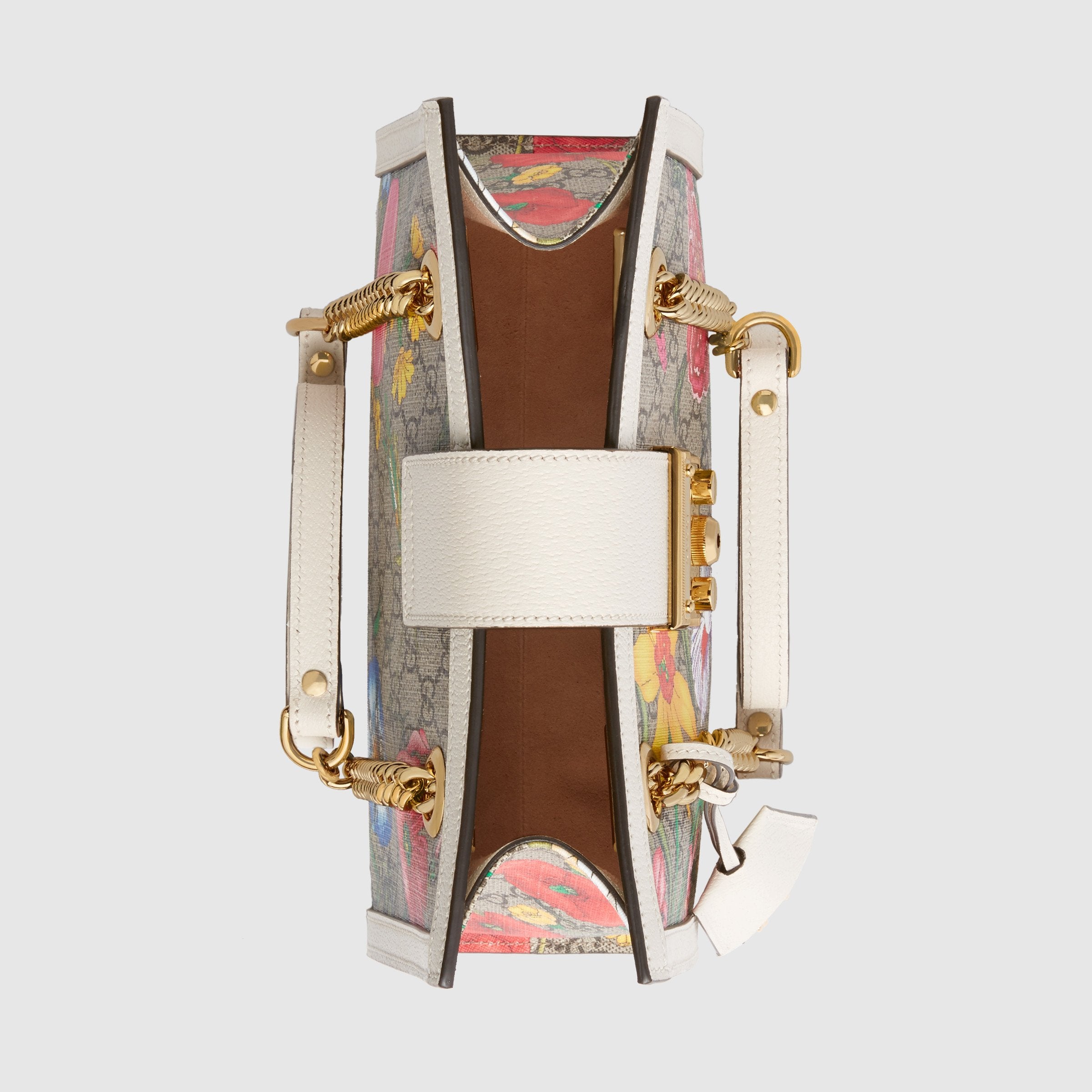 Gucci Padlock Small Shoulder Bag in White Flora Print - Luxury Crossbody Purse for Women, Perfect for Date Night & Evening Events