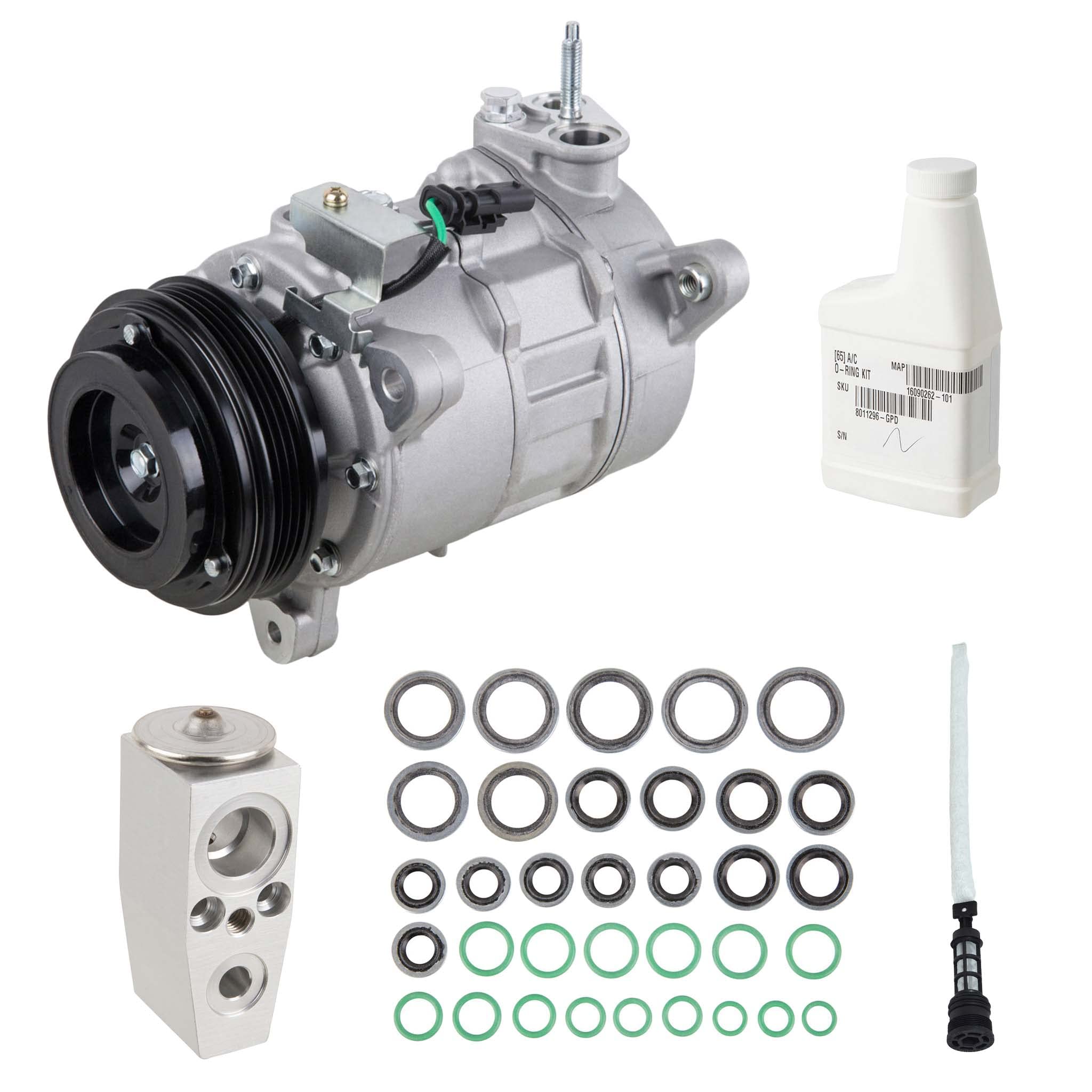 New AC Compressor & A/C Kit for 2014-2016 Chevy Silverado & GMC Sierra 1500 - Includes Drier, Expansion Valve, Oil & Seals - BuyAutoParts 60-85646RK - Perfect for AC System Repair & Replacement