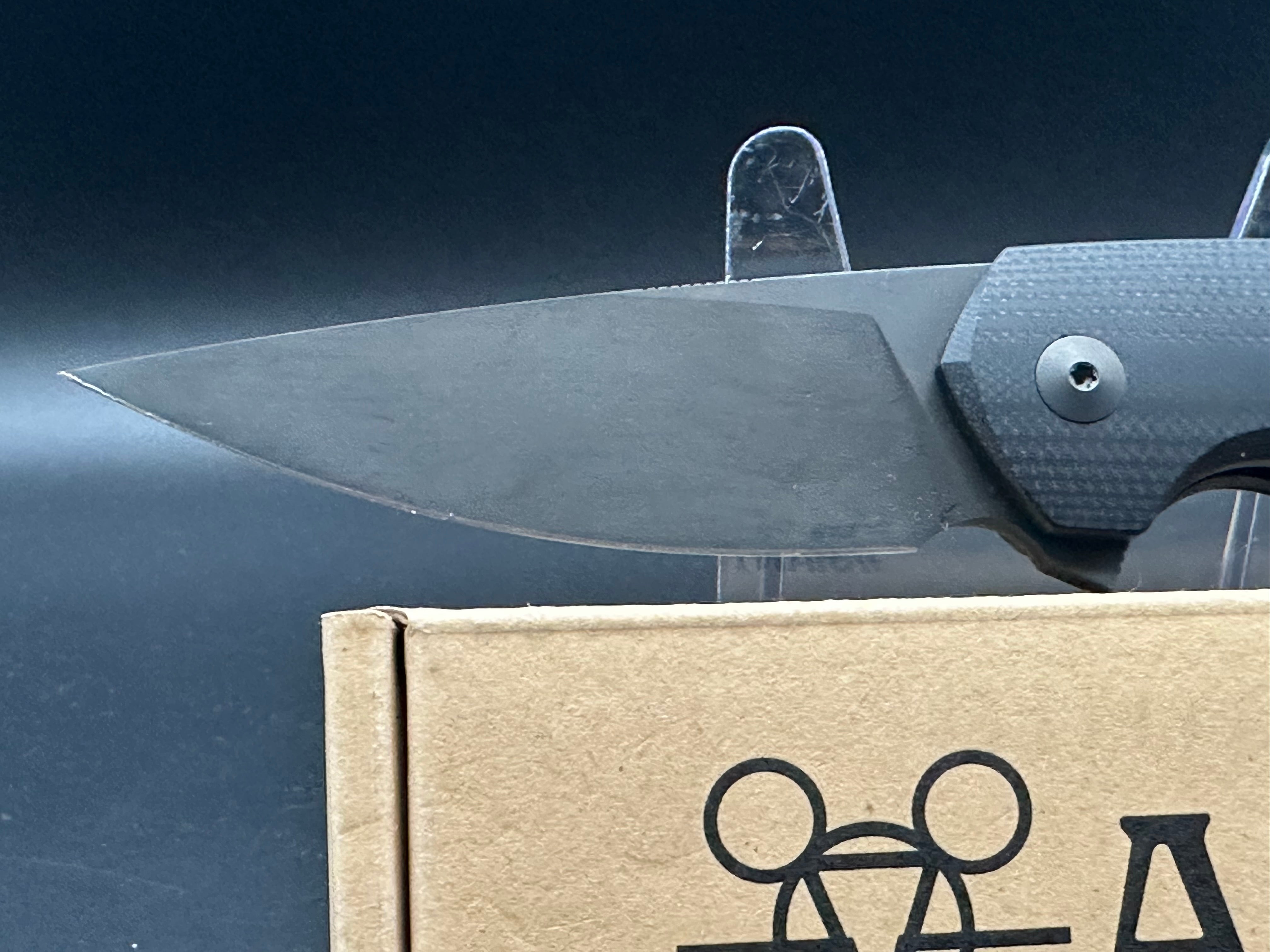 Giant Mouse ACE Corta Folding Knife - Black G10 & Titanium Frame, Blackout Drop Point Blade, Bohler M390 Steel - EDC, Outdoor, Camping, Survival Gear