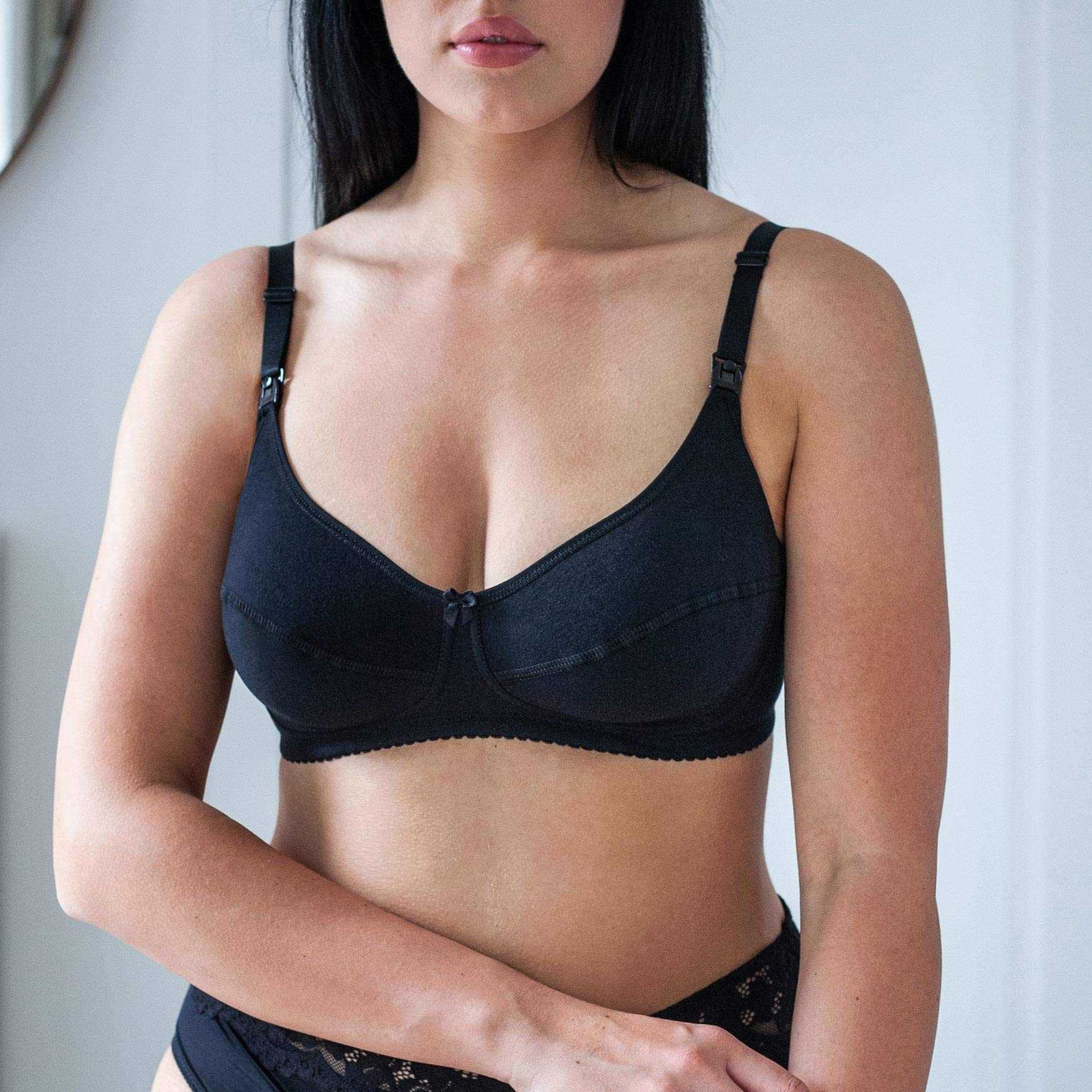 Frugue Women's 90% Cotton Nursing Bra - Comfortable Maternity & Breastfeeding Bra for New Moms - Perfect for Daily Wear, Pumping, and Skin-to-Skin Bonding with Baby