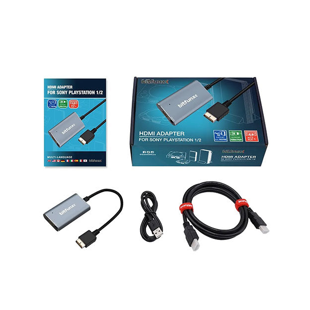 High-Quality HDMI Adapter for PS1 & PS2 - Digital AV Converter Cable for Classic PlayStation Gaming | Perfect for Retro Gaming Setup & HD TV Connection