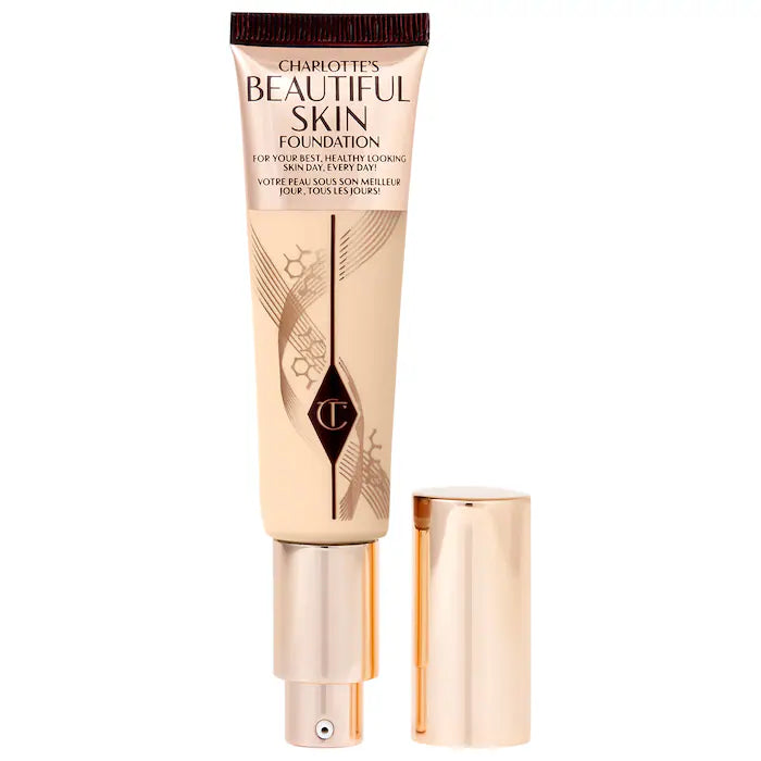 Charlotte Tilbury Beautiful Skin Foundation with Hyaluronic Acid - Hydrating & Smoothing Makeup Base for Flawless Coverage - Perfect for Daily Wear & Special Occasions