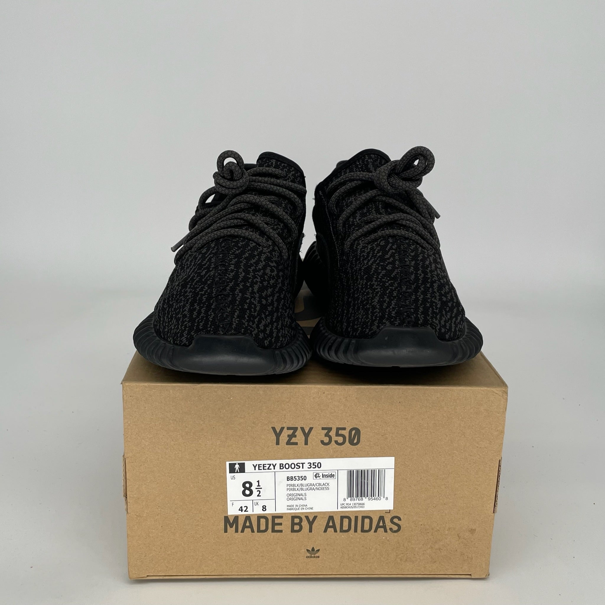 Adidas Yeezy Boost 350 V2 Pirate Black Men's Sneakers Size 8.5 BB5350 - Perfect for Running, Gym Workouts & Streetwear Fashion