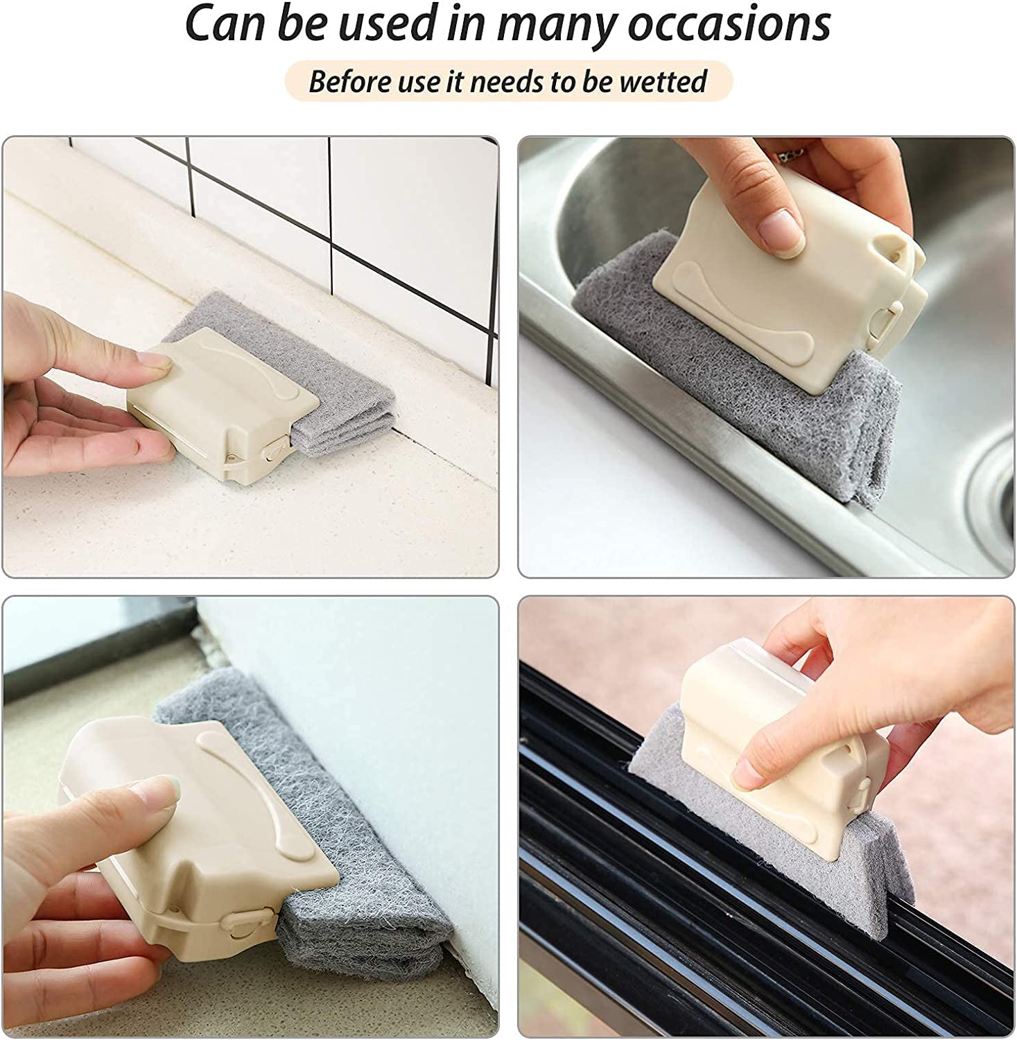 5-Pack Window Venetian Blind Cleaner Duster Tool - Handheld Window & Door Track Cleaning Brush with Long Handle - Perfect for Shutters, Air Conditioners, Car Vents, Keyboards & Hard-to-Reach Areas - Ideal for Home, Office & Car Cleaning