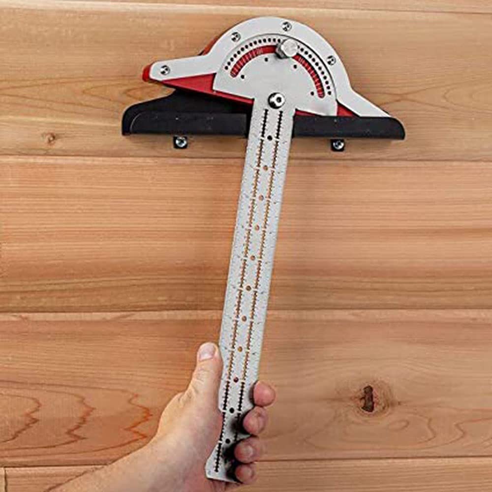 15 Inch Adjustable Angle Finder Protractor Ruler - Precision Woodworking Tool for Craftsmen, DIY Projects & Carpentry - Measure Angles with Ease for Perfect Cuts & Joints