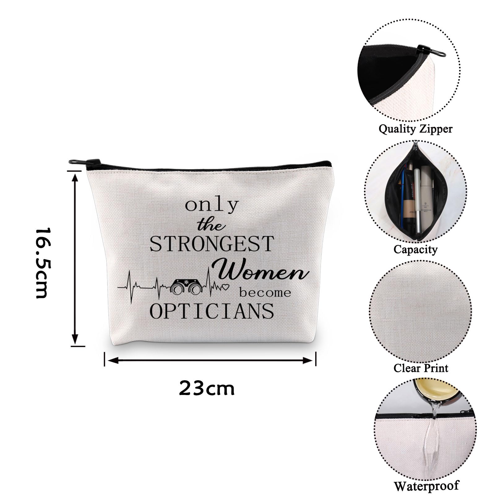 Stylish Optician Gifts for Women - Premium Makeup Bag for Optometrists, Eye Technicians & Doctors | Perfect for Work, Travel & Everyday Use