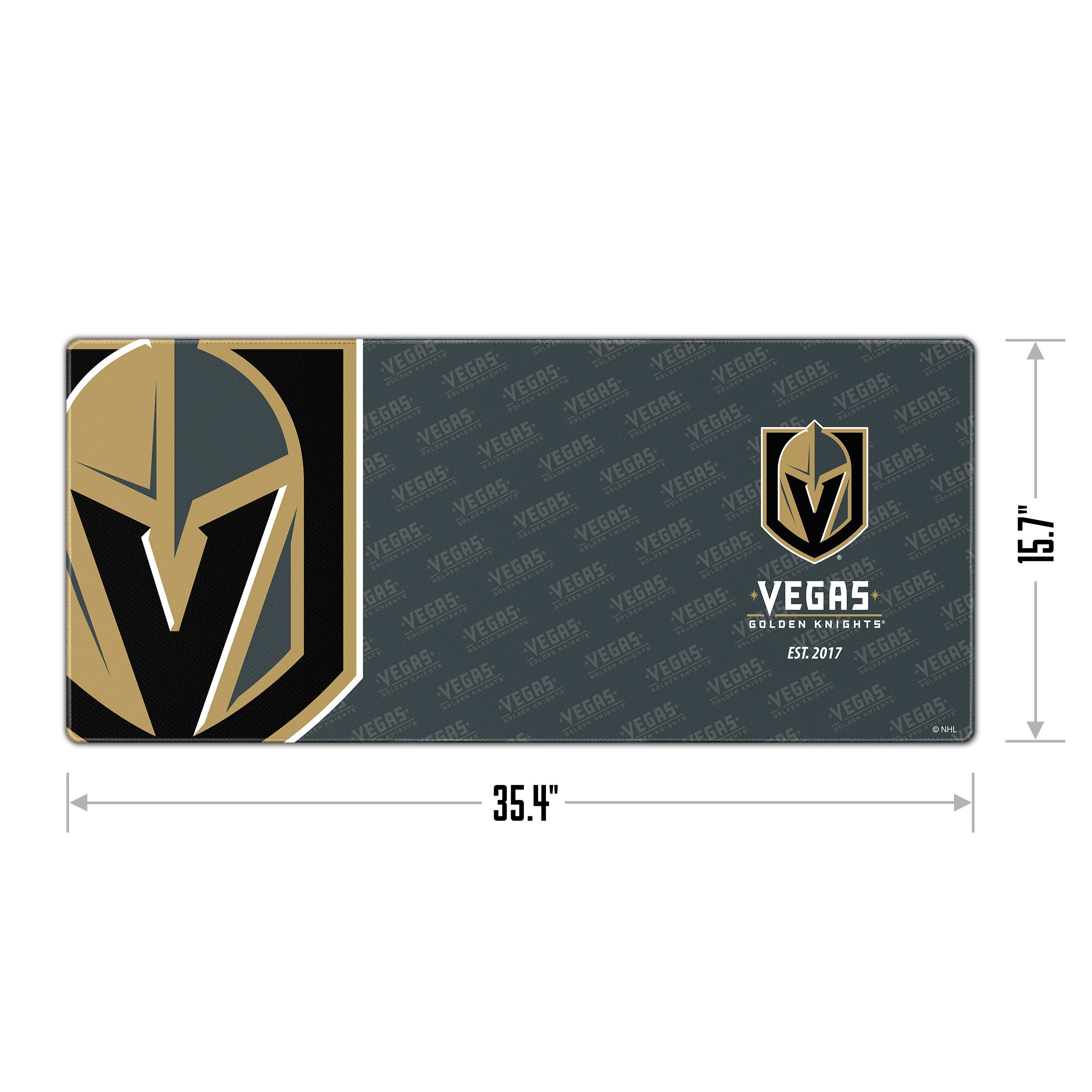 YouTheFan NHL Logo Series Large Gaming Mouse Pad & Desk Mat - Non-Slip Rubber Base, Smooth Surface for PC, Laptop, Office & Home Decor - Perfect for Gamers, Work & Study